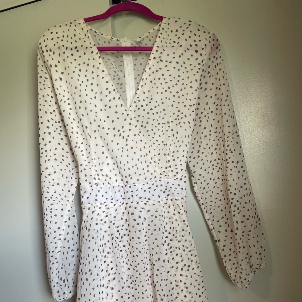 White Polka Dot Romper (XL)